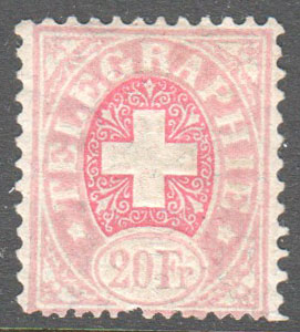 Switzerland Telegraph Zumstein 19 Mint (P) - Click Image to Close